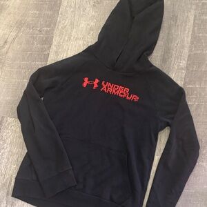 Under Armour Black Hoodie with Red Accents